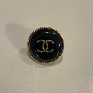 CHANEL Black and Gold Earring